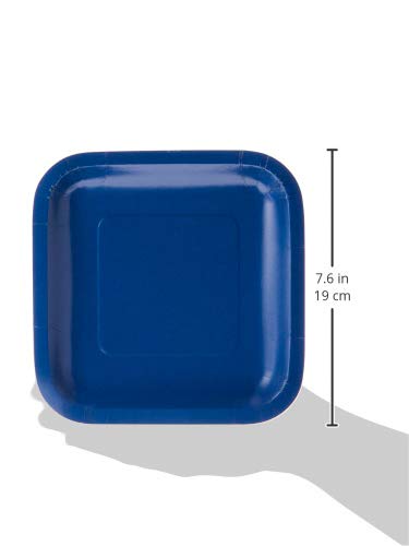 Creative Converting Touch Of Color 18 Count Square Paper Lunch Plates, Navy