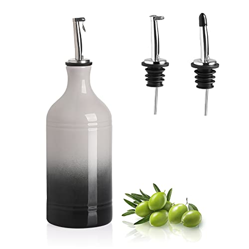Sweejar Ceramic Olive Oil Dispenser Bottle, Opaque Oil Cruet Protects Oil To Reduce Oxidation, Suitable For Storage Oil, Vinegar