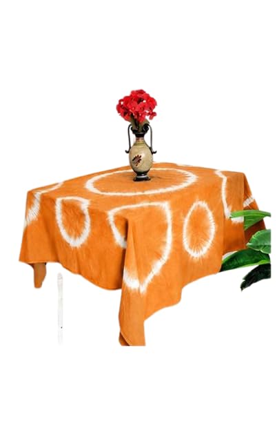 Tie Dye Printed Round Table Cover for Dining Table | Decorative Cotton Blend Table Cloth for Kitchen, Dining Room & Home Dcor | 