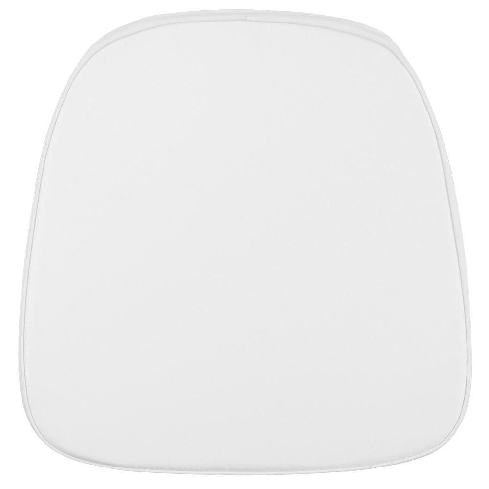 Flash Furniture Soft Snow White Fabric Chiavari Chair Cushion