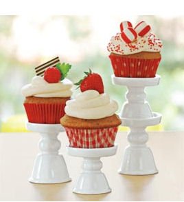 Porcelain Cupcake/Mini Treat Pedestal Stands  Set Of 4