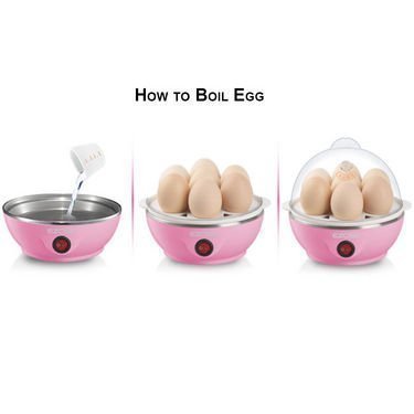 Teblite Plastic Egg Boiler Electric Automatic Off 7 Egg Poacher For Steaming,Cooking Also Boiling&Frying (Multicolor)