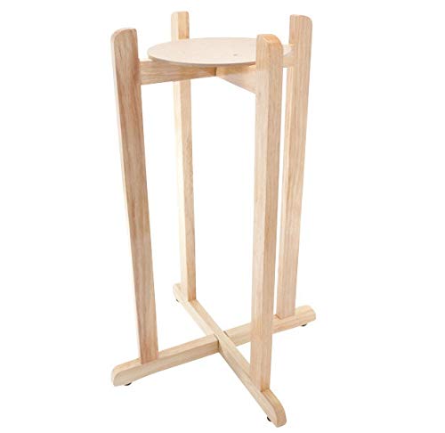 Aquanation Floor Wood Stand Natural Varnish, 27'' For Water Crock, Water Bottles, 3 & 5 Gallon Water Jug, And Plants