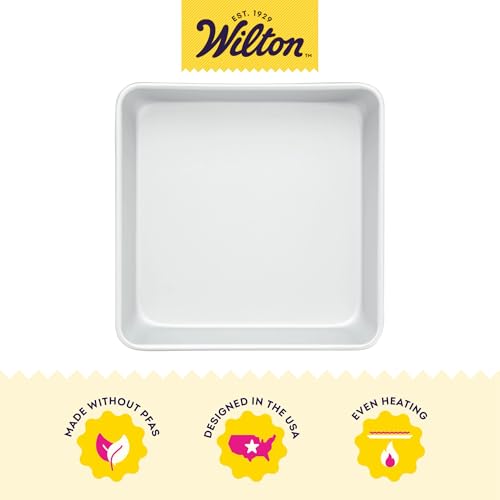 Wilton Performance Aluminum Square Cake and Brownie Pan  8-Inch  8  Silver