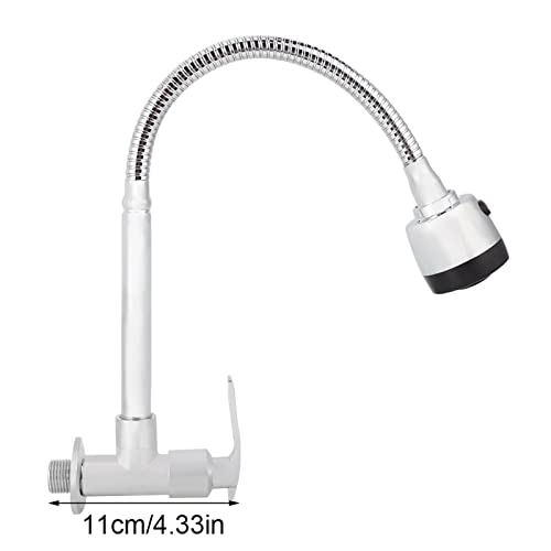 Single Cold Water Type Kitchen Faucet Wall Mount Kitchen Sink Faucet Household 360 Rotatable Kitchen Fixtures G1 2In