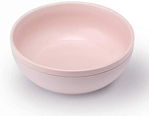 W&P Porter Bowl Lunch Container W/ Protective Non-Slip Exterior, Blush 1 Liter | Lid & Snap-Tight Silicone Strap | Food Storage,