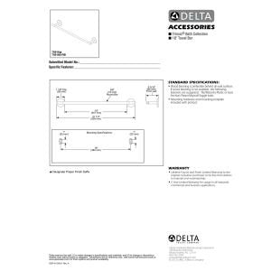 Delta 759180-Rb Trinsic 18 In. Wall Mount Towel Bar Bath Hardware Accessory In Venetian Bronze