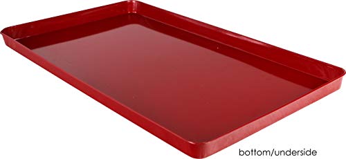 Reston Lloyd 2-Piece Rectangular Tin Burner Cover, 19.75-Inch By 11-Inch, Red