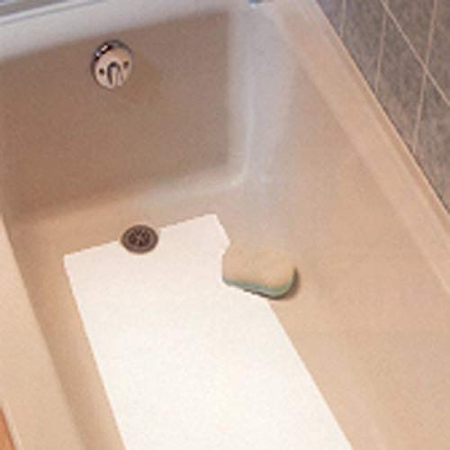 Peel And Stick Bath Tub Mat With Drain Cut Out, Hotel Non Slip Bathtub Mat 16'' X 40''