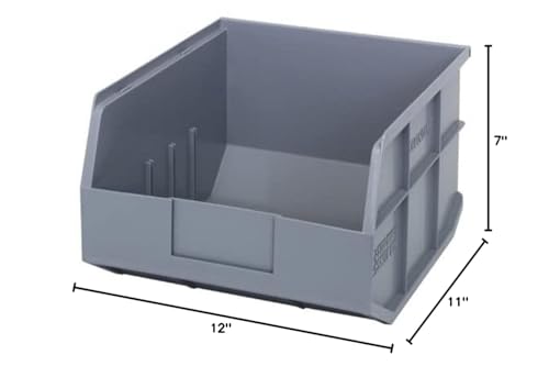 Stackable Shelf Bin, 12W X 11D X 7H, Autoclavable Up To 250F, Polypropylene, Blue, Made In Usa