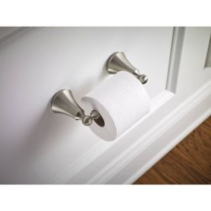 Moen Yb5208Ch Wynford Double Post Pivoting Toilet Paper Holder, Chrome