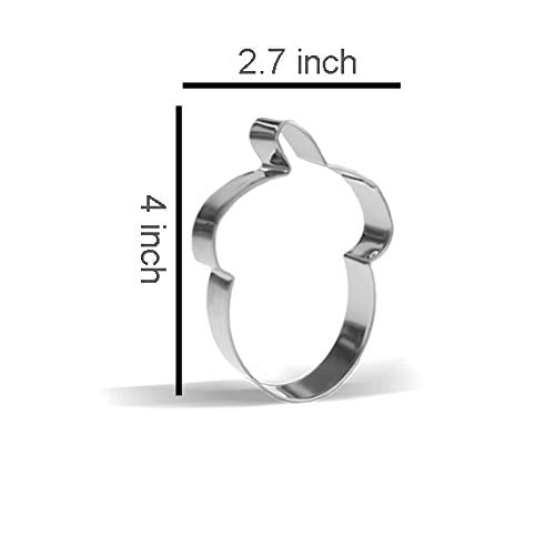 4 Inch Acorn Cookie Cutter - Stainless Steel