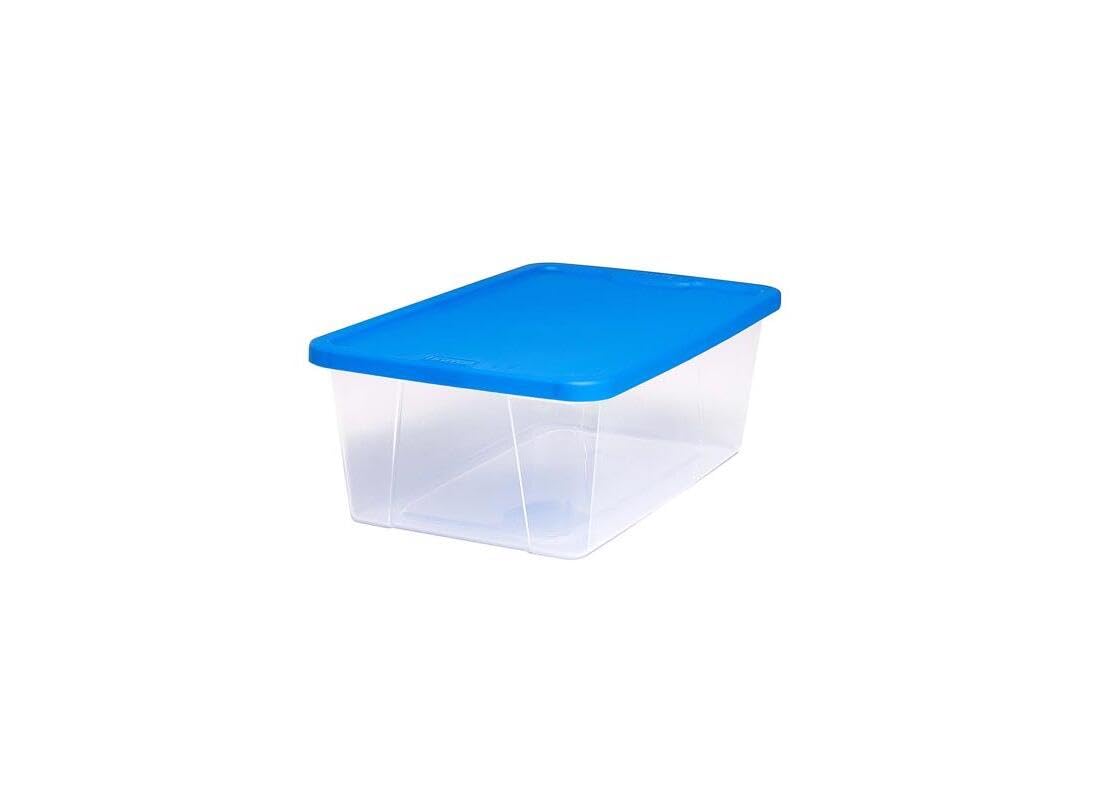 TOTE CLR/BLU LID 6QT