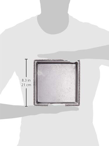 Mariposa Beaded Luncheon Napkin Holder, Silver