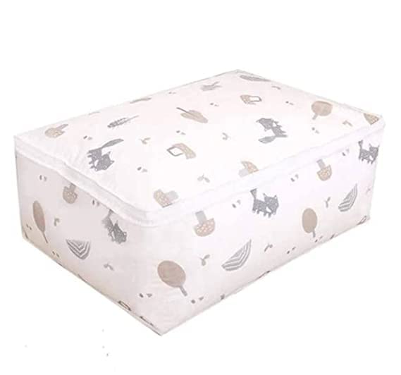 Cyrox Foldable Blanket Cover For Comforter Blanket Cover With Zippered Closure Closet Organizer Storage Box Rectangular Blanket 