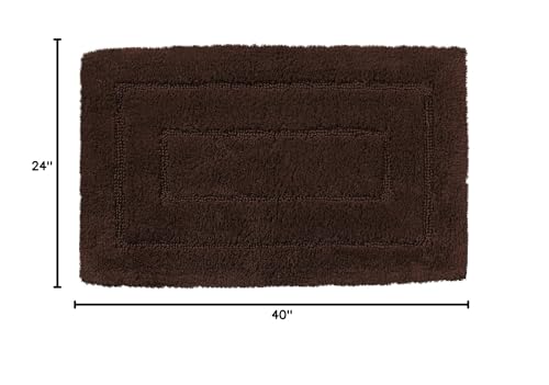 Kassatex Kassa Design Bath Rug  24 by 40-Inch  Chocolate