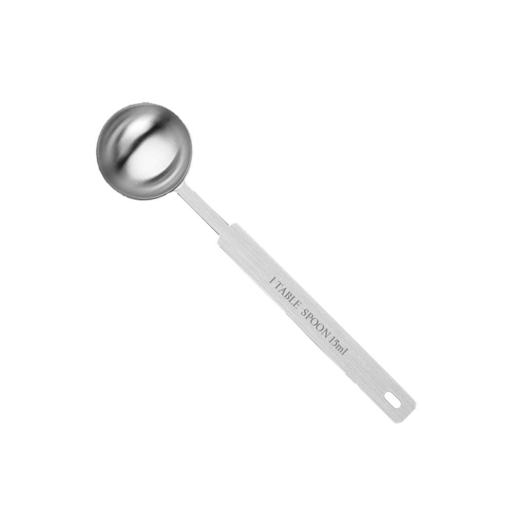 Onekoo Long Handle Measuring Spoons 15Ml, Premium Stainless Steel Metal Spoon, Tablespoon & Coffee Scoop, For Accurate Measure L