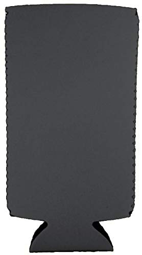 Blank Neoprene Slim Can Coolie (1, Charcoal)