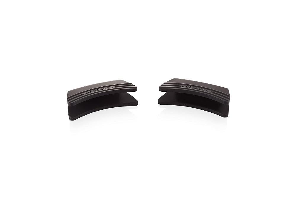 Le Creuset Silicone Set Of 2 Handle Grips, 5 X 2 1/2 Each, Black