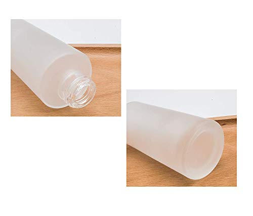 1Pcs 100Ml/3.4Oz Frosted Glass Pump Bottles Empty Refillable Press Pump Bottle With Bamboo Pump Head Toiletries Storage Containe