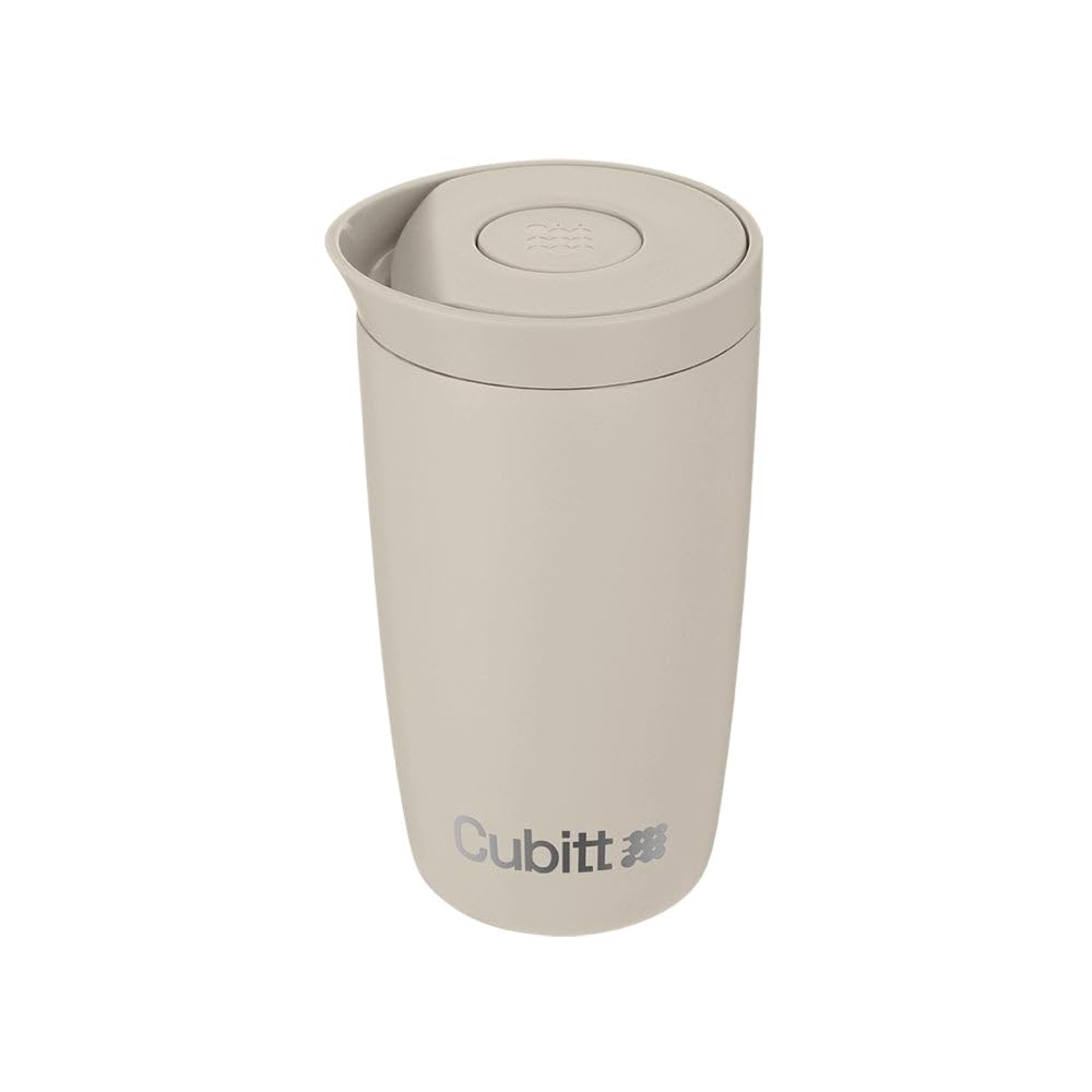 Cubitt Coffee Mug 12oz, Smart Lid Stainless Steel  Sand
