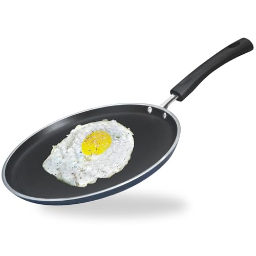 Vinod Zest Aluminium Non Stick Dosa Omni Tawa  30cm | 3mm Extra Thick | 3 Layer Ceramic Coat | Bakelite Handle | Toxin Free | G
