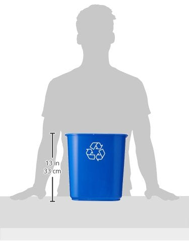 United Solutions Ecosense Wb0070 Blue Thirteen Quart Recycling Indoor Wastebasket - 13Qt Recycling Trash Can/Bin In Blue