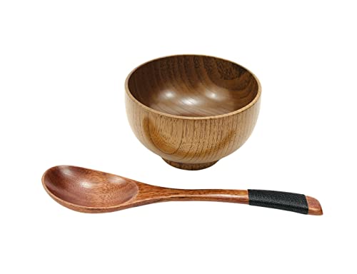 Wooden Rice Miso Soup Bowl