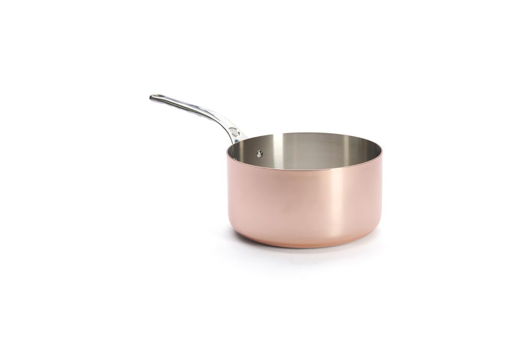 Prima Matera Round Copper Stainless Steel Saucepan 9.5-Inch