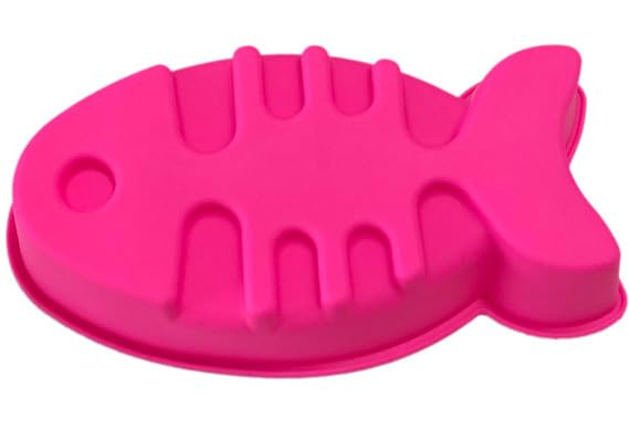 wotoy 11 inch Silicone Fish Pan Baking Cake Mold for Birthday