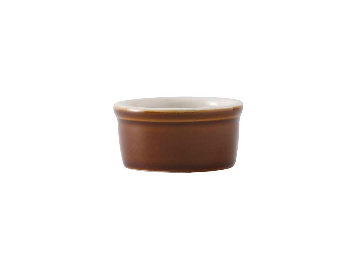 Tuxton China B1X-035 Ramekin, 3-1/2 Oz., 3-1/4'' Dia. X 1-5/8''H, Microwave & Dishwasher Safe, Oven Proof, Fully Vitrified, Lead