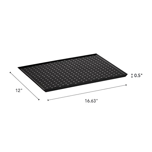 Yamazaki Home Tower Sink-Side Draining Mat - Kitchen Dish Rack Tray Drainer
