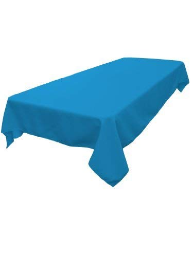 LA Linen Polyester Poplin Rectangular Tablecloth  60 by 102-Inch  Dark Turquoise