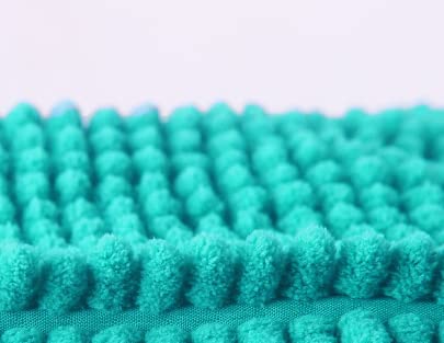 Madeals Chenille Toilet Lid Cover Shag Soft and Absorbent  Comfortable Bathroom Toilet Lid Cover Seat Fits Most Size Toilet Lids for Turquoise