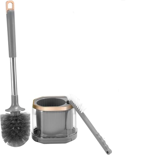 Vasukie Silicone Toilet Brush And Holder Set, With A Extra Crevice Cleaning Brush Deep Cleaning Toilet Bowl Brush For Bathroom T