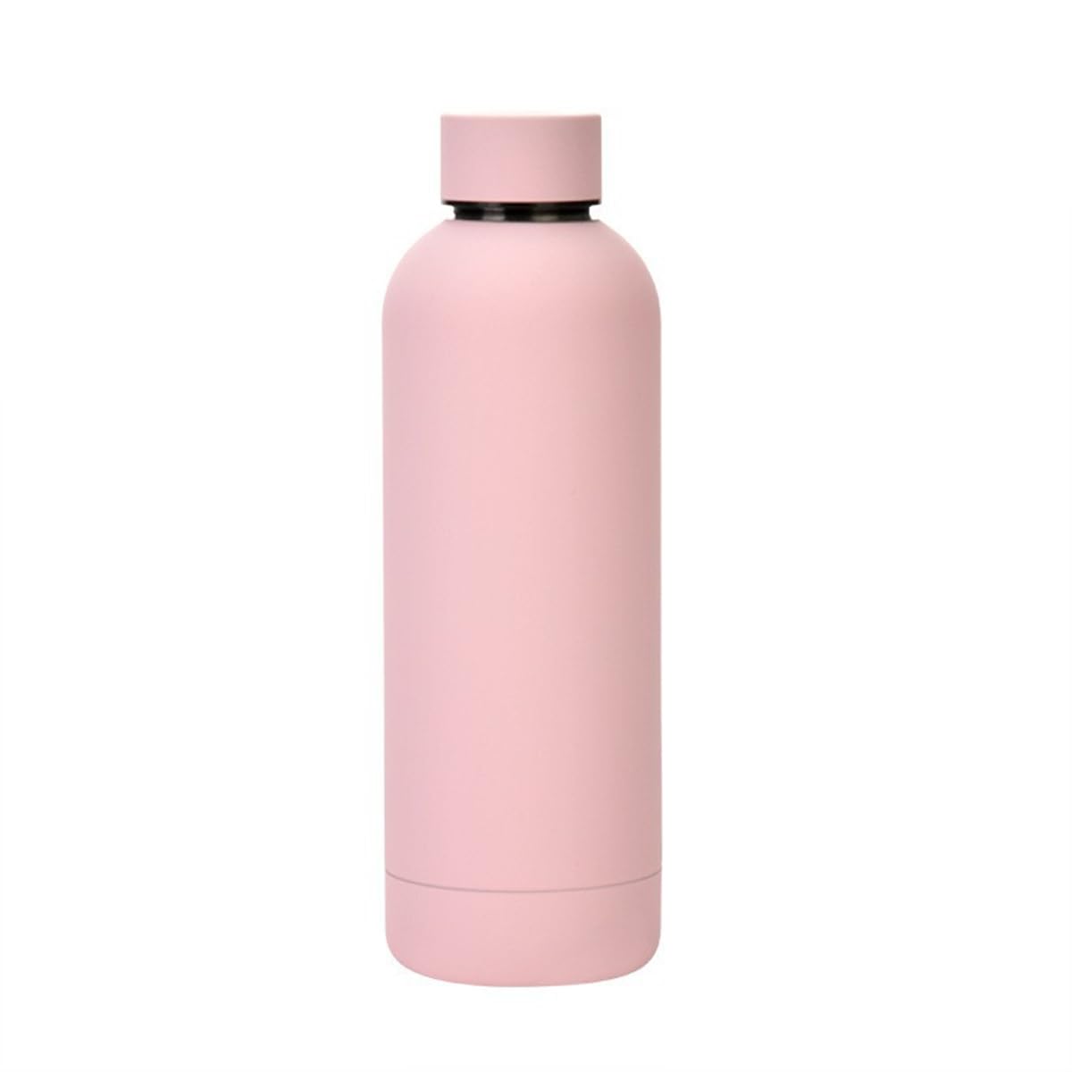 FAMKX 17oz Stainless Steel Insulated Narrow Mouth Sports Water Bottle, Double wall Cola Shape Vacuum flask (500ml, Pink)