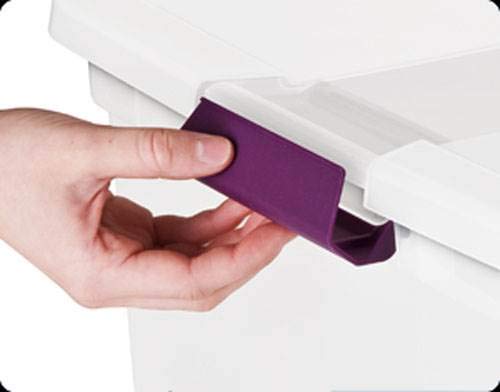 Sterilite 6 Qt Clearview Latch Box, Stackable Storage Bin With Latching Lid, Organize Clothes, Shoes In A Closet, Clear Base And