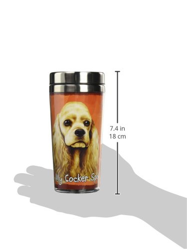 E&S Pets Stainless Steel Cocker Spaniel Tumbler, 16 Oz