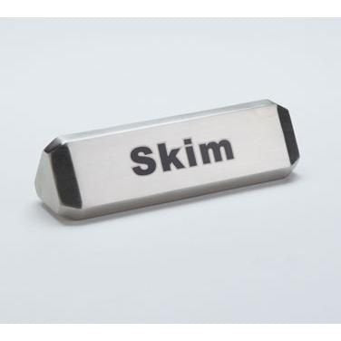 American Metalcraft TTMC3 Three-Sided Sign for Milk, Cream and Skim, Stainless Steel, 1-3/8 H, 1-1/2 W, 4-3/4 L