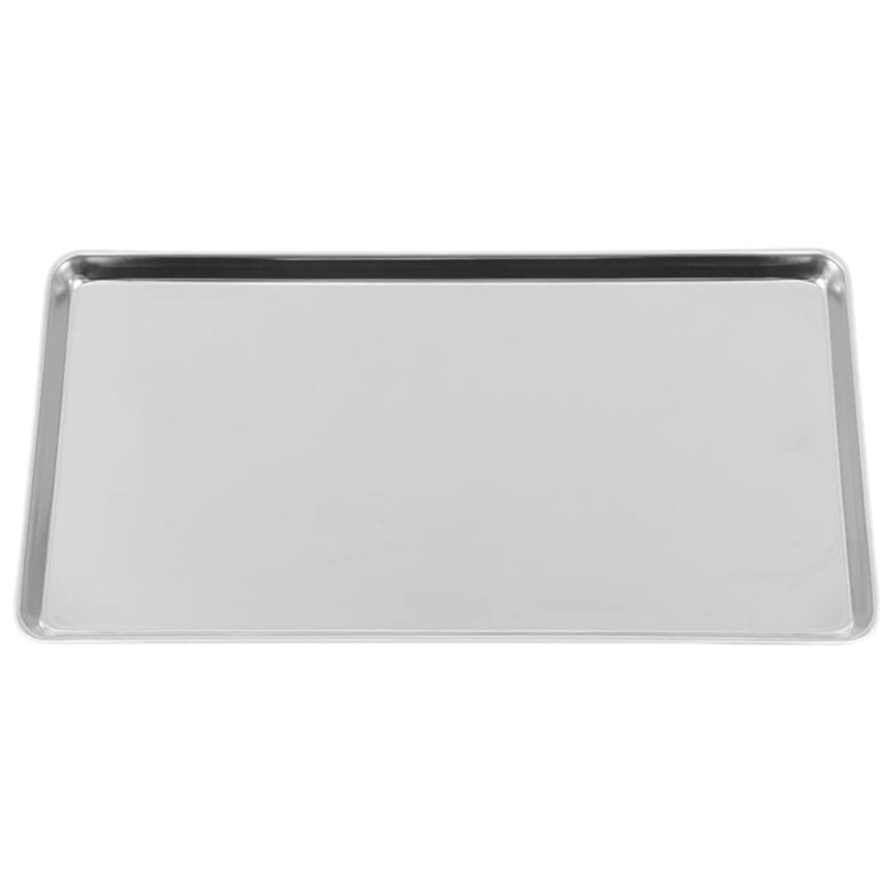 Kichvoe Stainless Steel Steam Food Pan 10.43 X 6.10 Inch Multipurpose Oven Safe Baking Tray Flat Metal Cooking Sheet for Home Ki