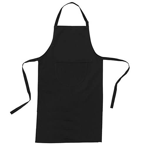 Bigwheels Unisex Waterproof Nylon Machine Washable & Comfortable Halter Neck Bib Apron Extra Long Ties With Pocket For Barbers,