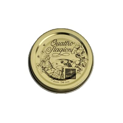 Bormioli Rocco Quattro Stagioni Replacement Lids Set of 2 - Gold, 70 mm Regular Mouth, Model 894560M21021990