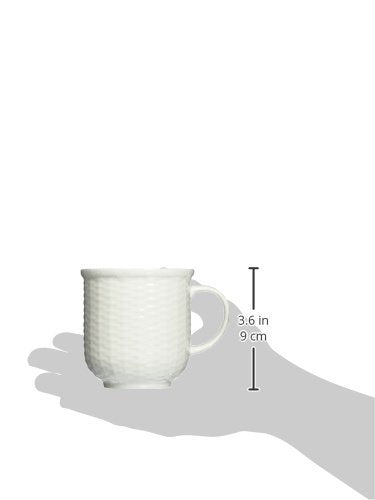 Wedgwood Nantucket Basket Mug - Fine Bone China, 9.6 oz, White, Model 50156201197