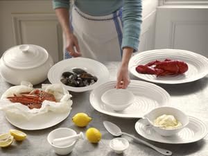 Portmeirion Sophie Conran 10.5'' Bistro Bowl Set | Set Of 2 White Cereal Bowls | Made From Fine Porcelain | Dishwasher And Micro