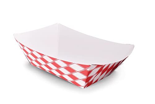 Case Of 1000 Paper Food Trays, Popcorn, Nacho, Burger (Size 25, 1/4 Lb)