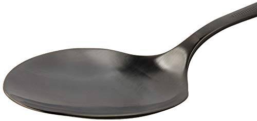 Mercer Culinary 18-8 Stainless Steel Plating Spoon, 9 Inch, Matte Black