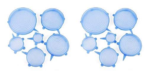 Morel Silicon Stretch lids for containers Stretchable Food Grade air Tight Sealer Cover for Bowls Cups pots cans Jars Glassware 