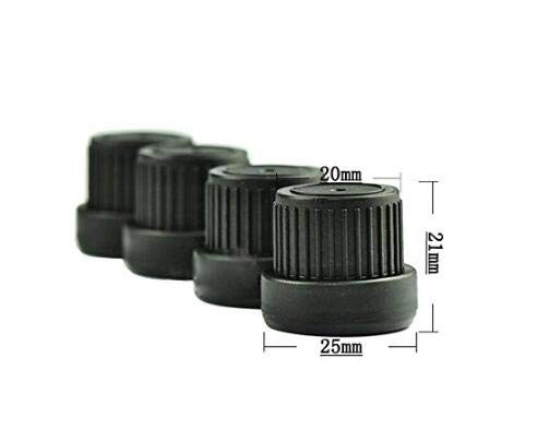 Sybl 6Pcs Portable Empty Refillable Amber Glass Essential Oil Bottles Cosmetic Perfume Aromatherapy Storage Container Vial Pots