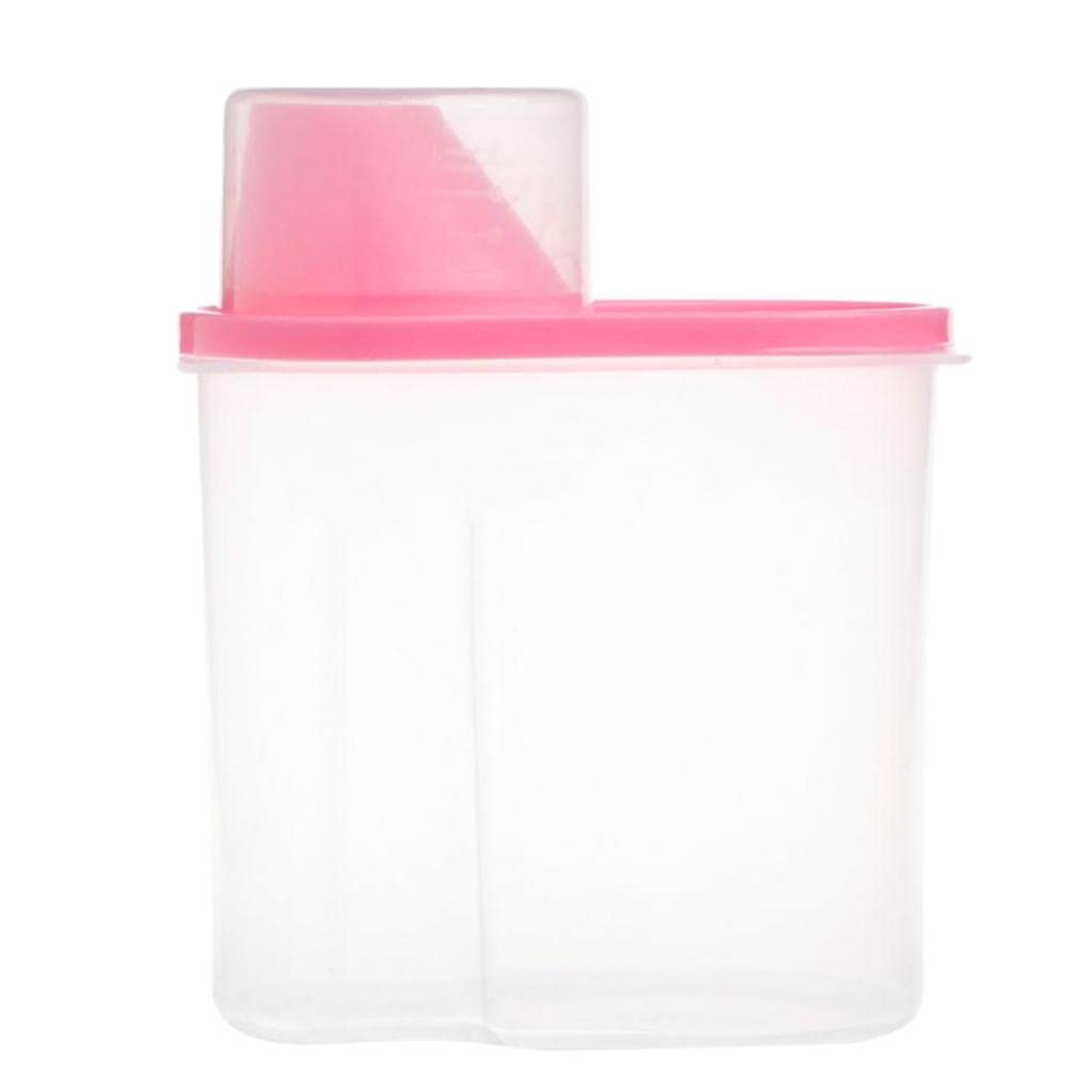 Ujeavette Kitchen Cereal Dispenser Store Candy Food Storage Box Container 1.9L Pink