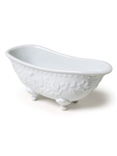 Abbott Collection Bathtub Soap Dish, White, A3